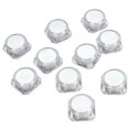 thumbnail image 3 of Envases cosméticos reutilizables y herméticos para cremas, lociones y más. Paquete de 10 frascos de plástico con forma de diamante, 3 of 8