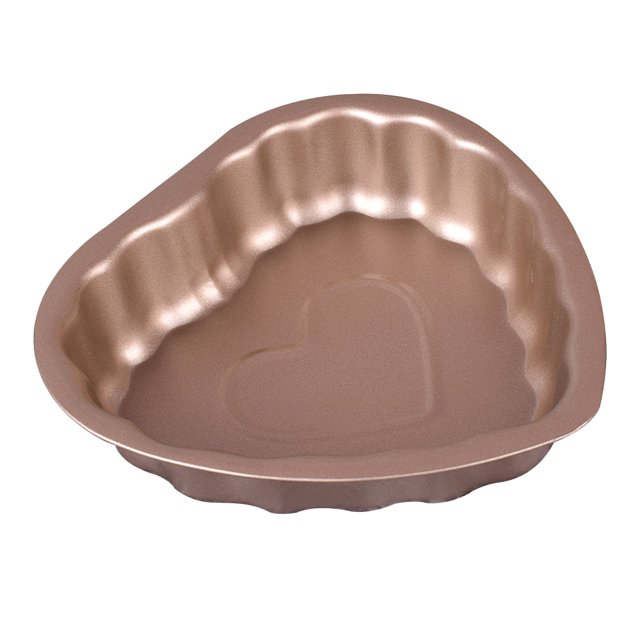Bewildely Molde para tarta grande en forma de corazón, moldes para hacer postres, bandeja para hornear pasteles de acero al carbono, molde para Type2 NO2