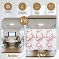 thumbnail image 5 of Window Privacy Film Cherry Blossom Stained Glass Window Film Decorative Sun Block Window Cover Spring Pink Floral Branches Watercolor Window Clings Static Adhesive Sticker for Bathroom 17.7"x78.7", 5 of 7