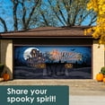 thumbnail image 4 of 7' x 16' Haunted Mansion Halloween Double Garage Door Banner - Terrifyingly Spooky Garage Decorations, 4 of 5