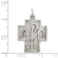 thumbnail image 4 of Pendentif en Forme de Croix Omega Alpha Antique en Argent Sterling 925, 4 of 4