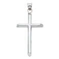 thumbnail image 2 of 14k White Solid Gold Traditional Cross Religious Pendant with 0.80-mm Box Chain, 2 of 3
