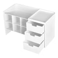 thumbnail image 3 of Set de 2 Organizadores de Escritorio Minimalistas LITEM | PVC Resistente con 6 Compartimentos y 3 Cajones | Color Blanco | Diseño Moderno y Funcional Blanco, 3 of 5