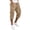 Khaki_002, variant on Domuza Mens Capri Cargo Shorts Below Knee Long Shorts with Pockets Drawstring Elastic Waist Relaxed Utility Hiking Pants Brown XL