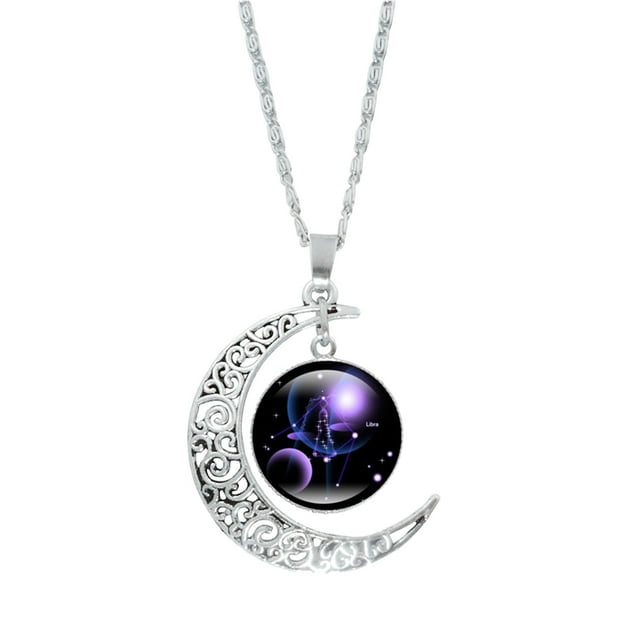 SIfdSeng Collier Lune 12 Constellations Cadeaux pour Maman Cadeau pour Femmes Elle Filles