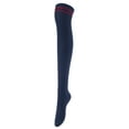 thumbnail image 4 of Lovely Annie Big Girl's Women's 3 Pairs Incredible Durable Super Soft Unique Over Knee High Thigh High Cotton Socks Size 6-9 A1023(Black,DG,Navy), 4 of 4