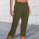 thumbnail image 1 of WILLBEST Pantalones Casuales para Mujer con Bolsillos y Botones, Pantalones Capri Elásticos para Uso Diario y Estilo. Chica, 1 of 5