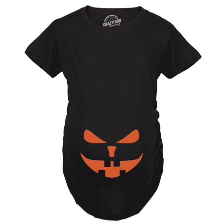 Maternity Buck Teeth Pumpkin Face Halloween Pregnancy Announcement T shirt