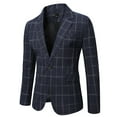 thumbnail image 2 of Vedolay Coat for Men Blazers for Men Casual Open Front Long Sleeve Fashion Lightweight Jacket,Navy XL, 2 of 5