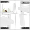 thumbnail image 4 of Giantex Ladder Shelf 5-Tier Wall-Leaning Bookshelf Ladder Bookcase, Simple Modern Wood Storage Display Shelf for Home, White, 4 of 5