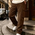 thumbnail image 6 of Loose Cargo Pants for Men,Straight Leg Casual Wide Leg Trousers with Multi Pockets for Hiking and Traveling, 6 of 7