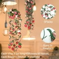 thumbnail image 4 of QAQuu Artificial Peony Flower Garland Red Hanging Vines Wedding Arch Wall Decor, Valentines Day Decorations, 4 of 9