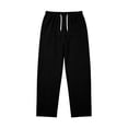thumbnail image 6 of Fsgntruao Sweatpants for Men Wide-Leg Drawstring Elastic Waist Solid Color Casual Loose with Pocket Athletic Trousers Black,XL, 6 of 6