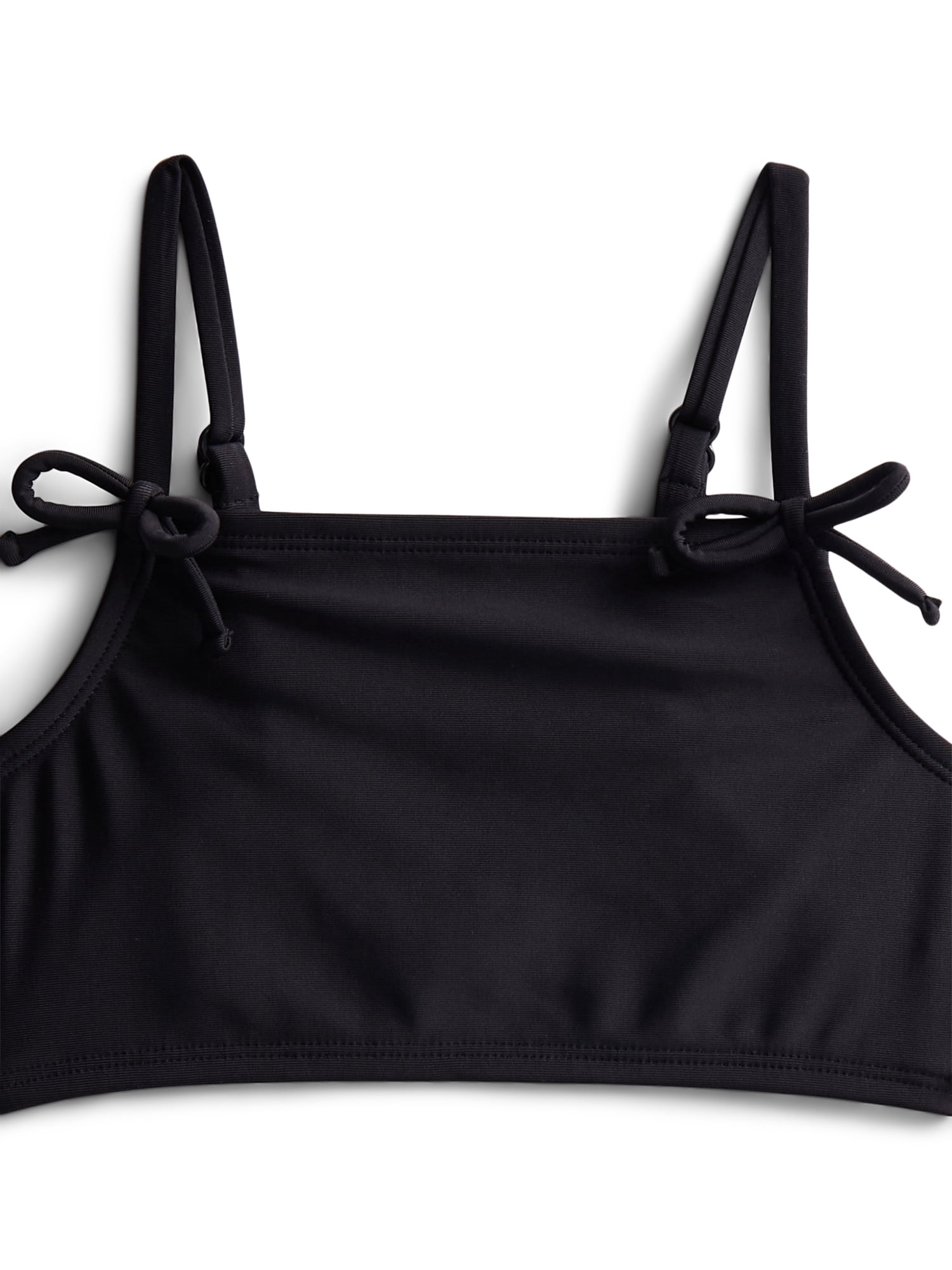 Weekend Academy Girls Solid South Beach Bikini Top and Bottoms Swim Set, 2-Piece, Sizes 4-18