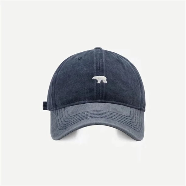 Gorra De Béisbol con bordado De oso lavado para hombre y mujer, gorro sencillo De Béisbol para compras al aire libre, 2023