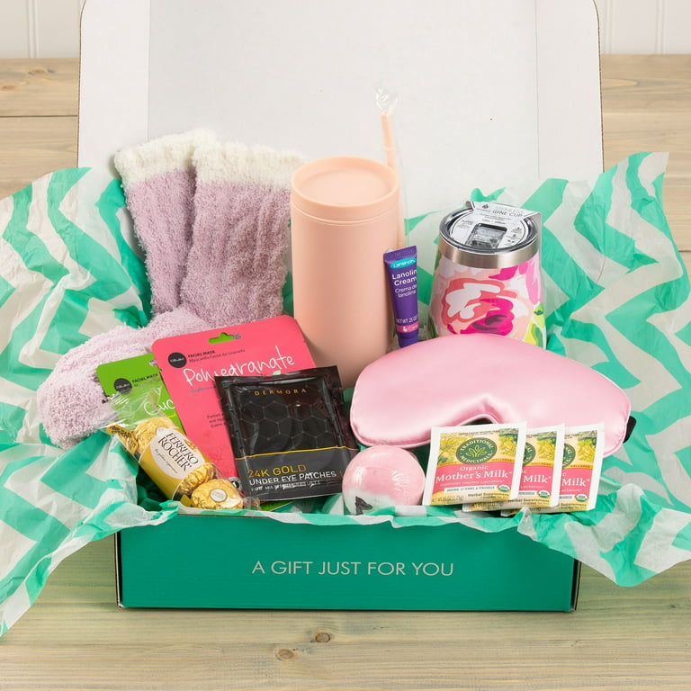 New Moms Gift Set (Postpartum Self Care Kit) 14 Variety Items: Lotions,  Snacks, Self Care & More for Mothers Wife Fiancé Ladies Females - The Care