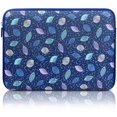 thumbnail image 1 of Arvok 15-15.6 Inch Laptop Sleeve Multi-Color & Size Choices Case/Water-Resistant Neoprene Notebook Computer Pocket Tablet Briefcase Carrying Bag/Pouch Skin Cover for Acer/Asus/Dell, Blue with Leaves, 1 of 5