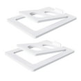 thumbnail image 2 of TISHITA 2Pcs Tilted Desktop Speaker Stands Iron Tabletop Speaker Stand for Bookshelf White L, 2 of 8