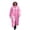 #186Pink, variant on Plus Size Womens Long Hooded Rain Poncho Waterproof Full-Zip Windbreaker Jacket With Pockets