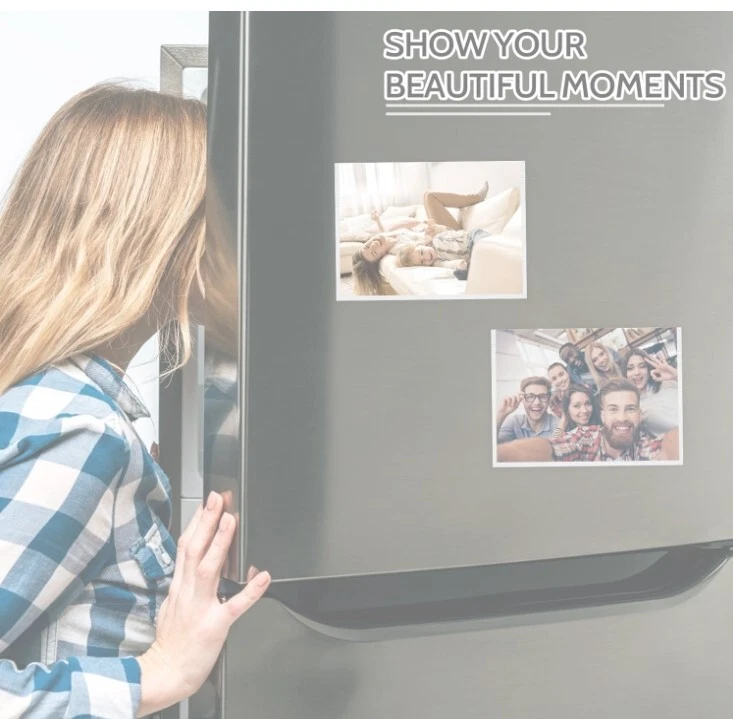 BUTTERFLY- 12 Pack 4X6 White Magnetic Picture Frames For Refrigerator With Clear Cover