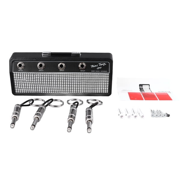 Llavero de guitarra multifuncional Nikou para montar en la pared con 4 llaveros