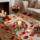 thumbnail image 4 of Guirnalda de rosas de imitación de Austen, vela, candelabro, guirnalda, anillo, decoración para fiestas, bodas, guirnalda de plástico, corona de velas con rosas simuladas., 4 of 6