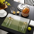 thumbnail image 3 of Sage Green Ombre Placemats Set of 4, Modern Abstract Art Texture Placemats for Dining Table, Place Mats for Kitchen Tabletop, Waterproof Wipeable Dining Table Mats Set, 3 of 9