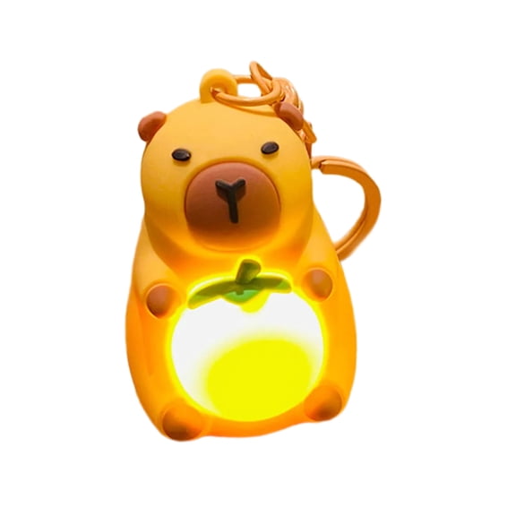 Novelty Capybaras Keychain Pendant Stylish Capybaras Key Pendant with Gentle Glow Key Chain Adornment