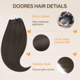 thumbnail image 3 of Extensiones de cabello DOORES Microlink Mocha Brown 14 pulgadas 50 g, 3 of 9