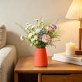 thumbnail image 5 of Hyknon Flower Vase, 5.9" Diamond Relief Flower Vases, Conical Danish Streamlined Flower Vases for Centerpieces Decor, Drop-Resistant Plastic Vase Ornament for Dining Table Living Room Wedding Bedroom, 5 of 7