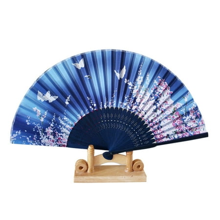 

MARCUVMK Pattern Folding Dance Wedding Party Lace Silk Folding Hand Held Flower Fan Home Appliances Kitchen Small Appliances