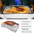 thumbnail image 5 of Fuzoiu Sunflower Blue Sky Print Car Windshield Sun Shade,Block Uv Rays Sunshade,Foldable Front Window Sun Visor Protector for Car,SUV,Truck-Keep Vehicle Cool-Sunflower Blue Sky, 5 of 8