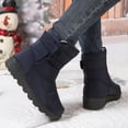 thumbnail image 4 of OKBOP Women's Walking Boots Side Zip Chunky Sole Round Toe Comfort, 4 of 5