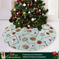 thumbnail image 2 of SKYSONIC Valentine's Day Love Christmas Tree Skirt Home Decoration Large Round Christmas Tree Skirt for Holiday Party Home Christmas Day Ornaments 35.4 Inch, 2 of 6