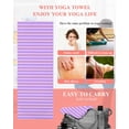 thumbnail image 5 of Purple Pink Yoga Towel for Hot Yoga Non Slip, Geometric Vertical Striped Solid Rainbow Yoga Mat Towel Absorbent Yoga Sweat Towels Microfiber Hot Yoga Blanket for Bikram Pilates 26"x70", 5 of 7