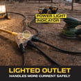 thumbnail image 5 of Iron Forge Cable 2 Pack 25 Foot Lighted Outdoor Extension Cord with 3 Outlets - 12/3 SJTW Heavy Duty Yellow Extension Cable 3 Prong - Multiple Outlets, 5 of 7