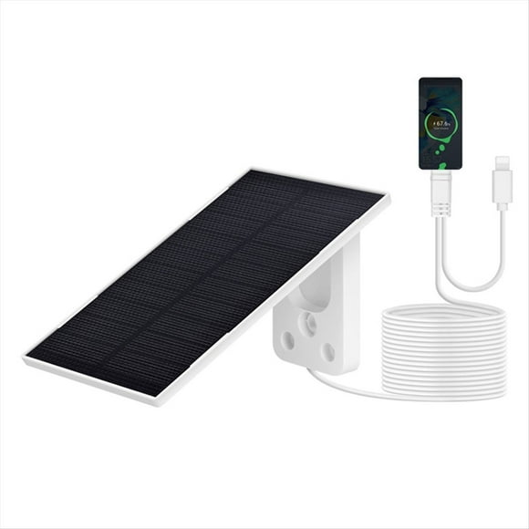Cargador de Panel Solar para Teléfono Móvil Mini Paneles Solares Portátiles de 2 W con Cable de Carga 2 en 1 IP65 para Acampar con Mochila