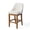 White(Chenille), variant on Hawsaiy Bar Stool Set of 6, 26" Counter Height Bar Stools with Back, Upholstered Chenille Bar Chairs, Solid Wood Legs & Footrest, Kitchen Island Stools for Dining Room, White