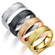 thumbnail image 2 of Anillo de acero de titanio esmerilado de estilo europeo y americano de moda para mujer, anillo de pareja de moda de estilo coreano, joyería de mano para hombre, 2 of 6