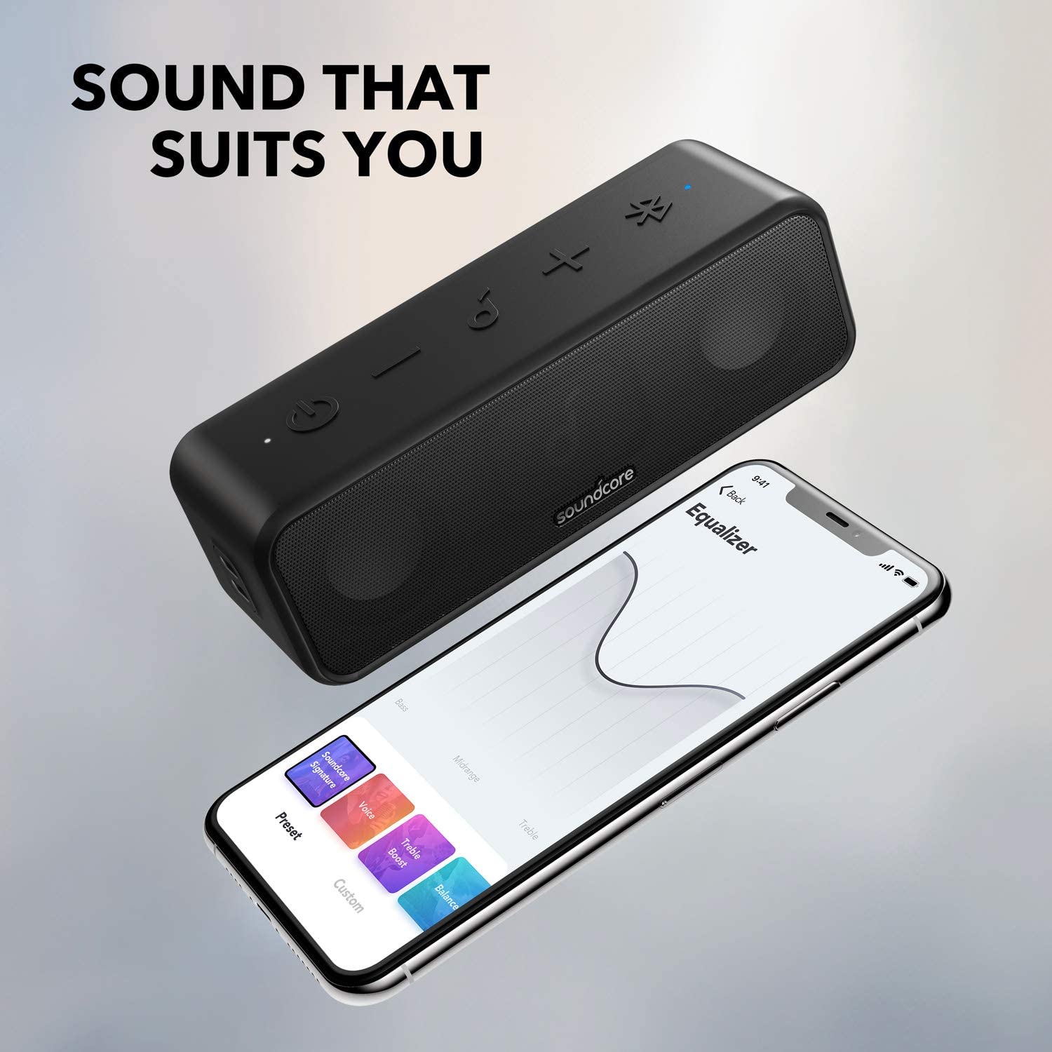 Anker Soundcore 3 Portable Bluetooth Speaker, 16W, Black photo 2