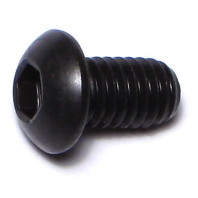 

6mm-1.0 x 10mm Black Oxide Class 10.9 Steel Coarse Thread Button Head Hex Socket Cap Screws