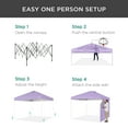 thumbnail image 3 of Best Choice Products 10x10ft Easy Setup Pop Up Canopy, Portable Tent w/ Side Wall, 1-Button Push, Case - Lilac/White, 3 of 8
