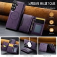 thumbnail image 4 of MAGKING Case For Samsung Galaxy S26+ 5G, RFID Blocking, PU Leather,Compatible With MagSafe Detachable 2 In 1 Wallet With Multi-Card Slots,Magnetic Protective Cover,Purple,For Galaxy S26+ (5G), 4 of 8