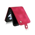 thumbnail image 6 of TECH CIRCLE Wallet Phone Case For Samsung Galaxy Z Flip 3 6.7 inch,Premium PU Leather High-quality Durable Shockproof Full Body Protective Phone Cover With Magnetic Buckle Flip Card Pocket Case,Red, 6 of 8