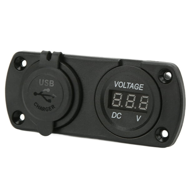 Adaptador de carga USB para automóvil, cargador rápido para automóvil, medidor de voltaje para automóvil, cargador rápido para automóvil de primera línea