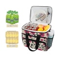 thumbnail image 2 of FORMRS Insulated Cooler Bag 24 Cans Capacity Soft Leakproof Lunch Box with Side Pockets, Pink Flowers, 2 of 7