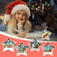 thumbnail image 1 of Fiudx Adornos de Madera, Diseños Artesanales de Papá Noel y Muñeco de Nieve, Figuras de Madera Talladas con Detalles, Escena de Bosque Natural, Decoración para El Hogar y La Oficina, Regalo Único, 1, 1 of 5
