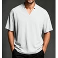 thumbnail image 2 of Zekutng Mens T-Shirts Solid-Color Casual Short-Sleeve V-Neck Shirt,Sizes S-3XL, 2 of 8