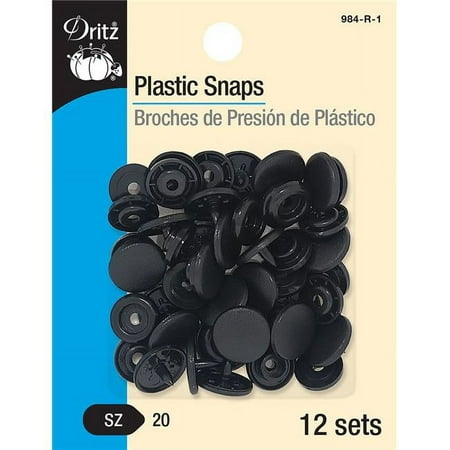 UPC: 0072879294606 | Dritz Snaps Plastic Size 20 Round Black