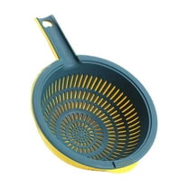 Luoshdecor Double Colander and Bowl with Handle,Kitchen Food Strainer for Veggies, Fruits, Noodles,Berry